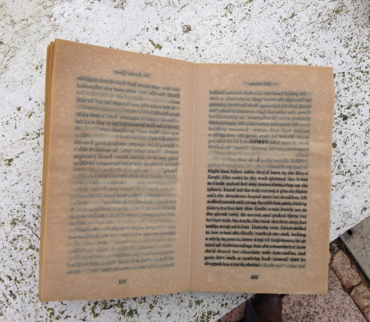 Abandoned book on wall, Brighton, England.